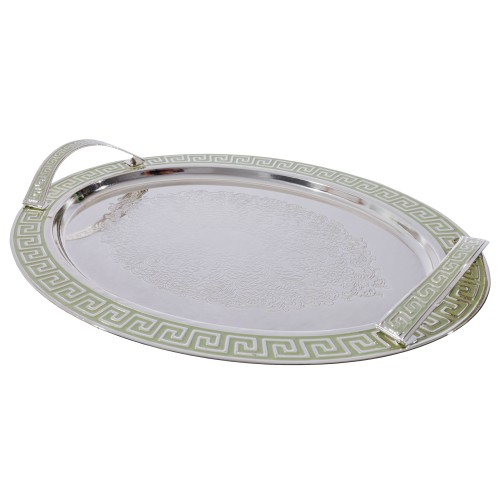 Tava ovala decorativa cu model grecesc