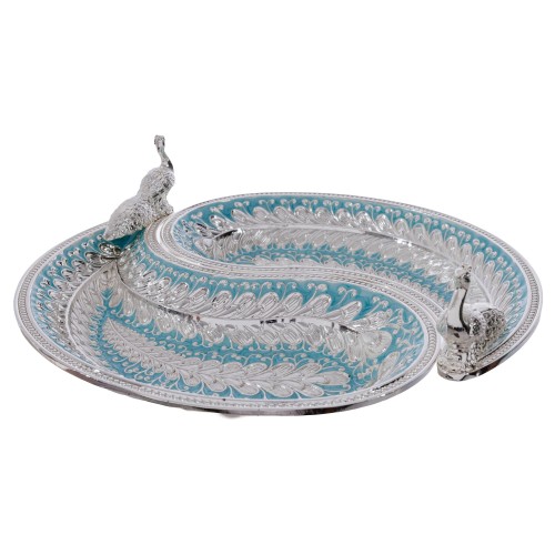 Set doua platouri in forma de paun