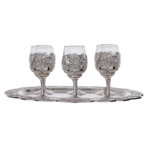 Set 6 pahare cu suport decorativ