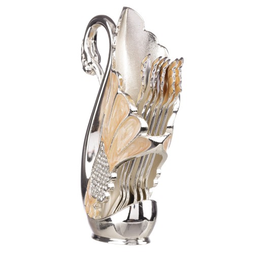 Set 6 Lingurițe Argintii - Portocaliu