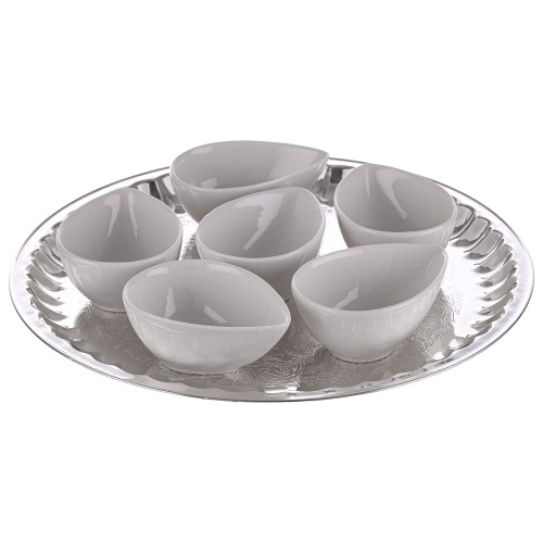 Set 6 boluri servire model lacrima